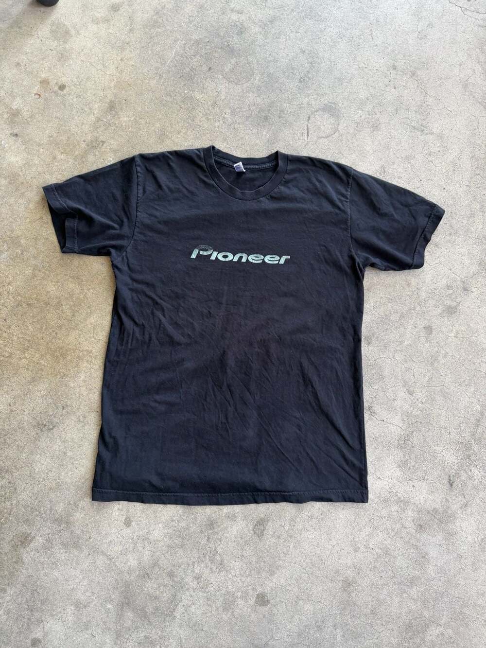 Pioneer Audio Logo Y2K Graphic Black T-Shirt
